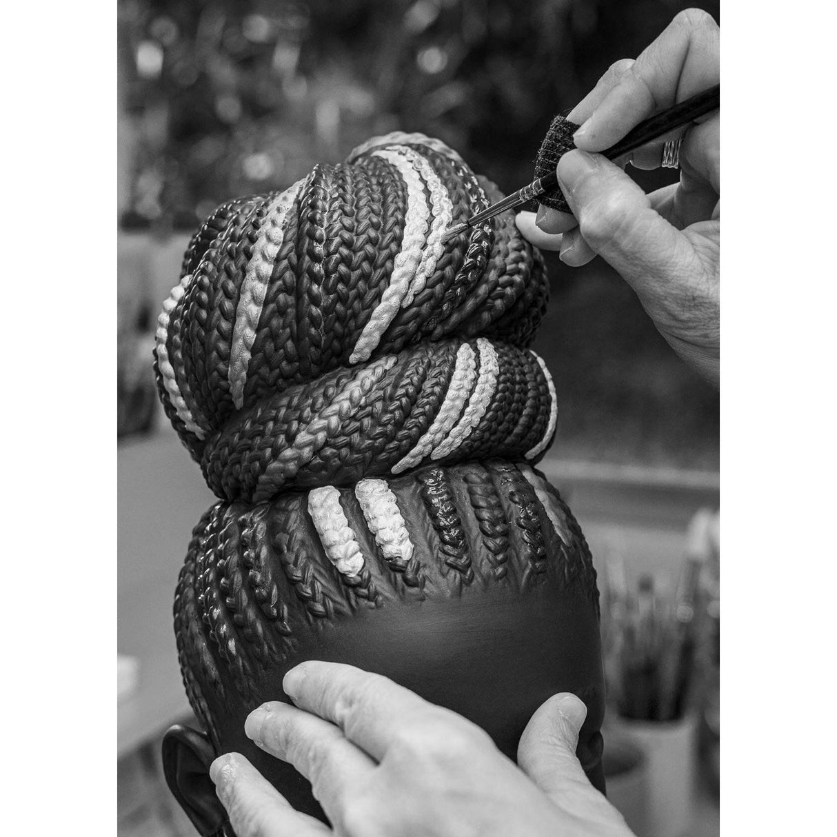 Lladró Scultura Colori Africani 39x15cm Porcellana