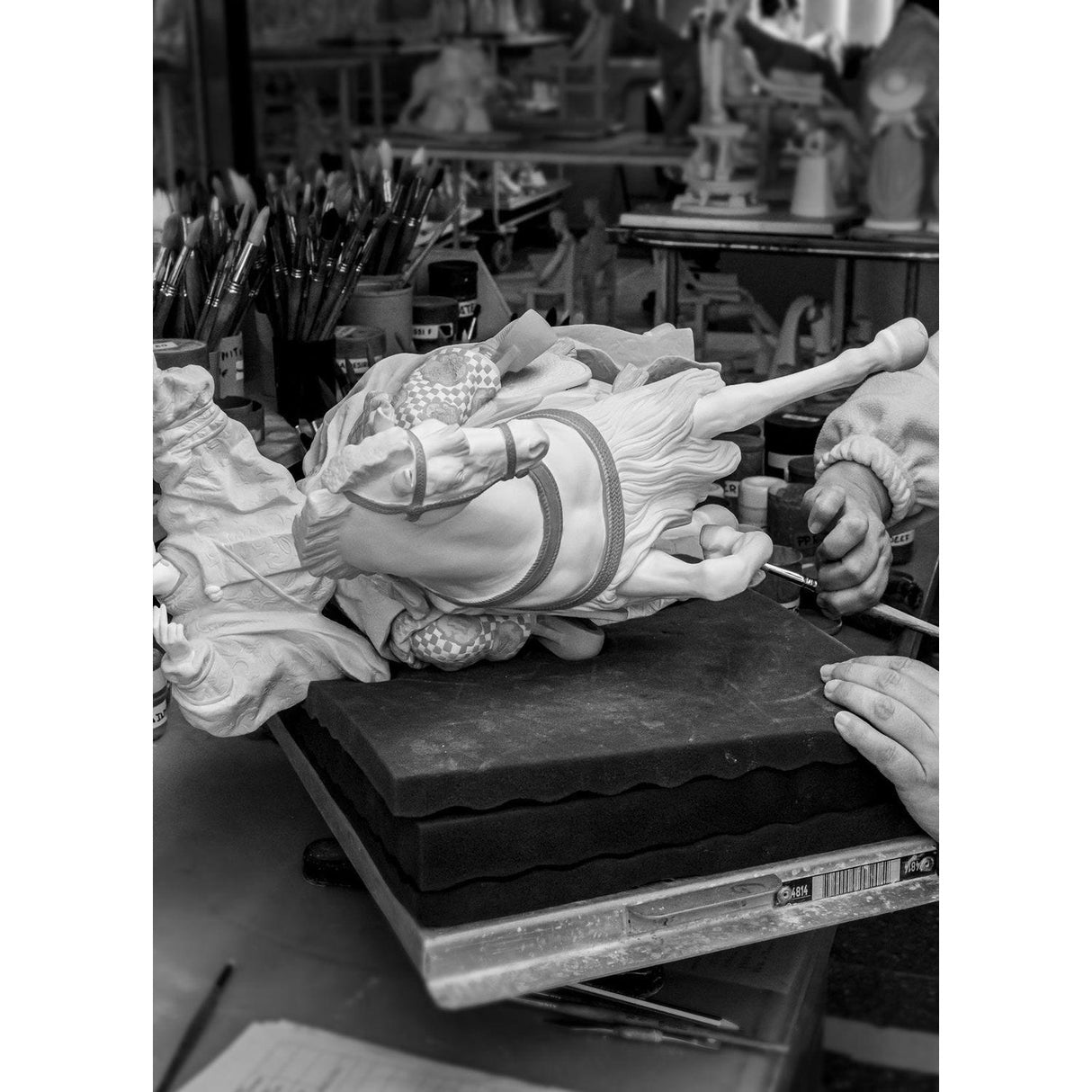 Lladró Scultura Arciere Yabusame Edizione Limitata 62x42cm Porcellana