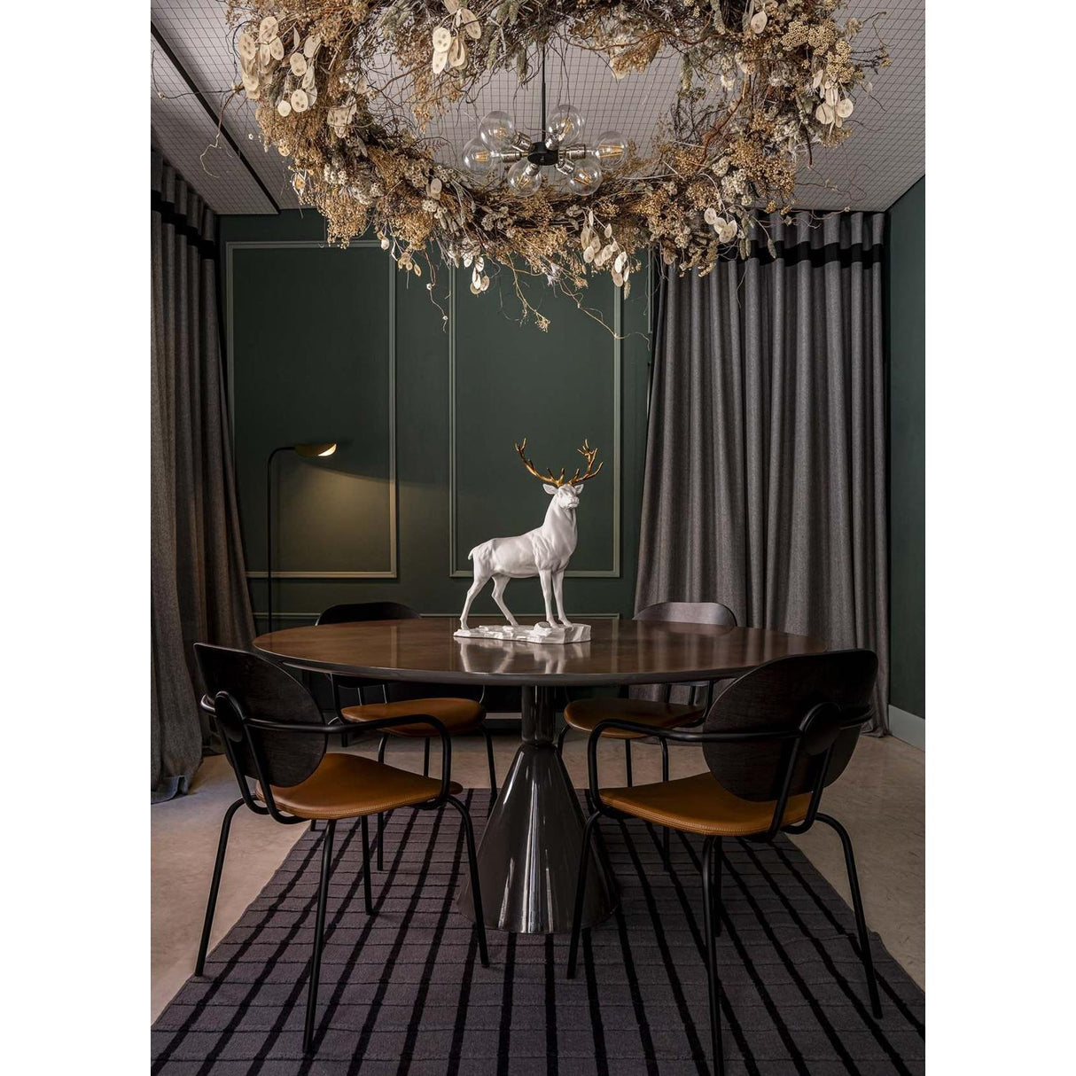 Lladró Scultura Cervo Bianco Rame 52x41cm Porcellana