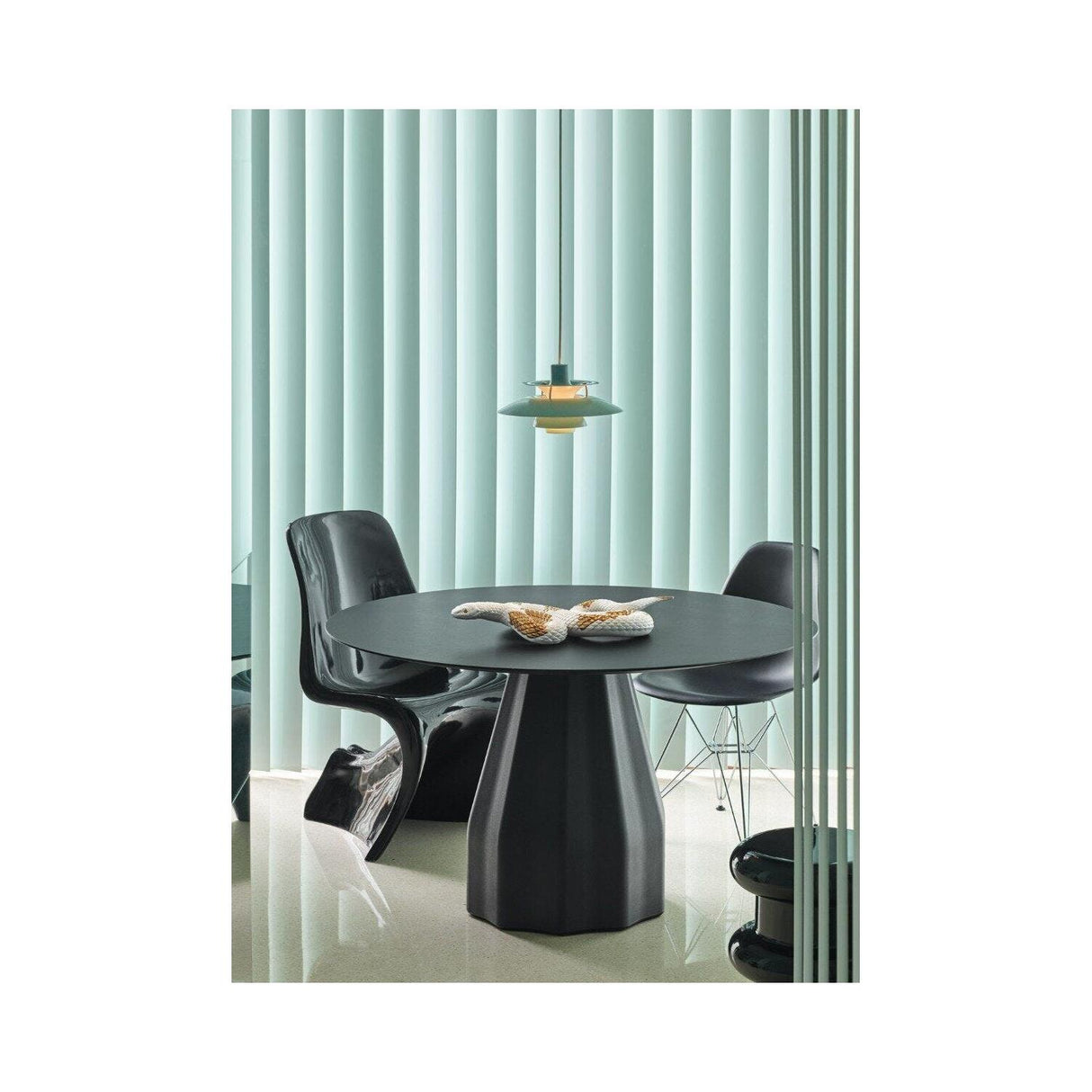 Lladró Scultura Serpente Bianco Rame 9x62cm Porcellana