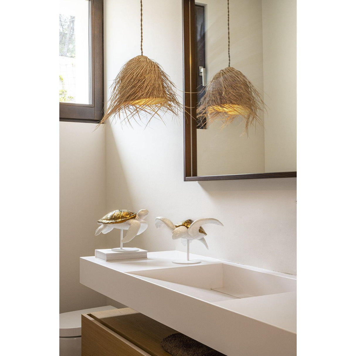 Lladró Scultura Tartaruga Marina I Bianco Rame 19x33cm Porcellana