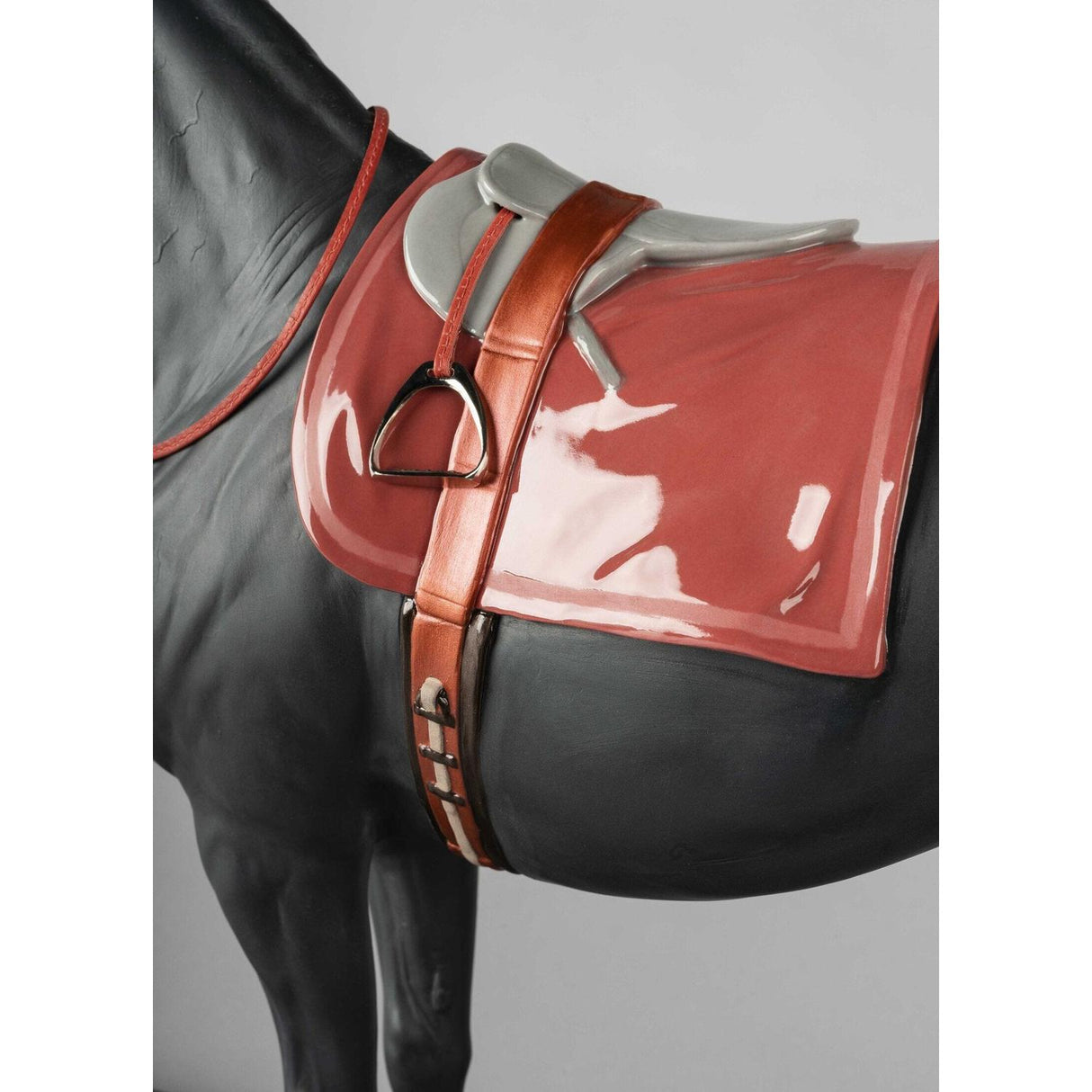 Lladró Scultura Cavallo Purosangue Inglese 44x56cm Porcellana