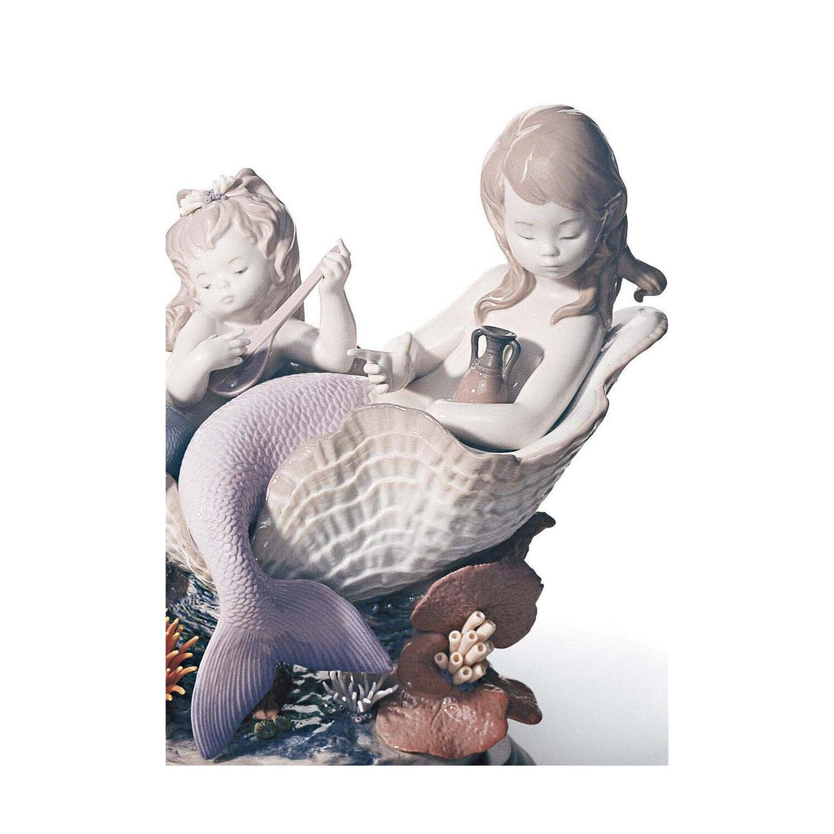 Lladró Figurina Sirena Passeggiata in Fondo Al Mare Edizione Limitata 32x46cm Porcellana