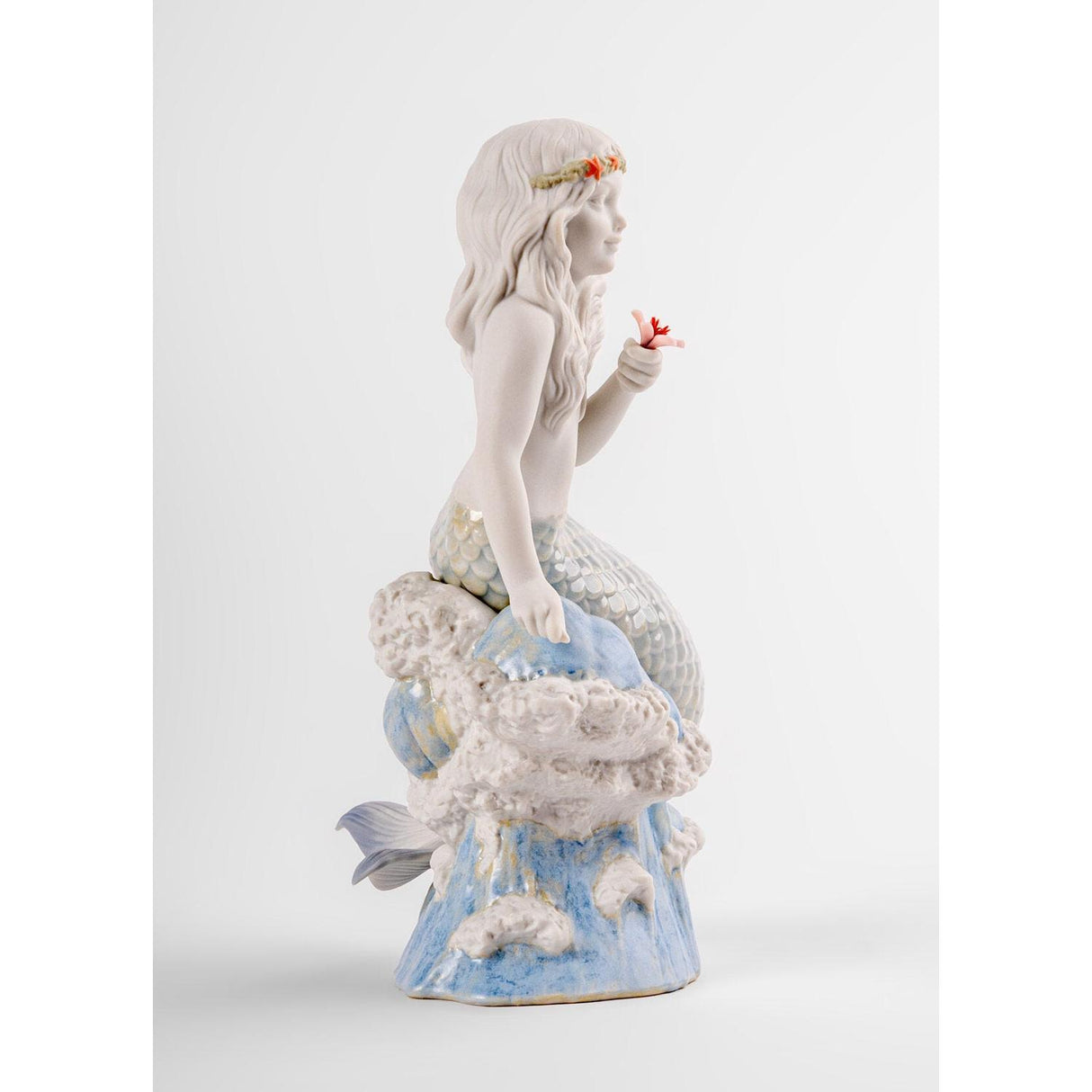 Lladró Figurina Sirenetta Dell'Oceano 23x13cm Porcellana