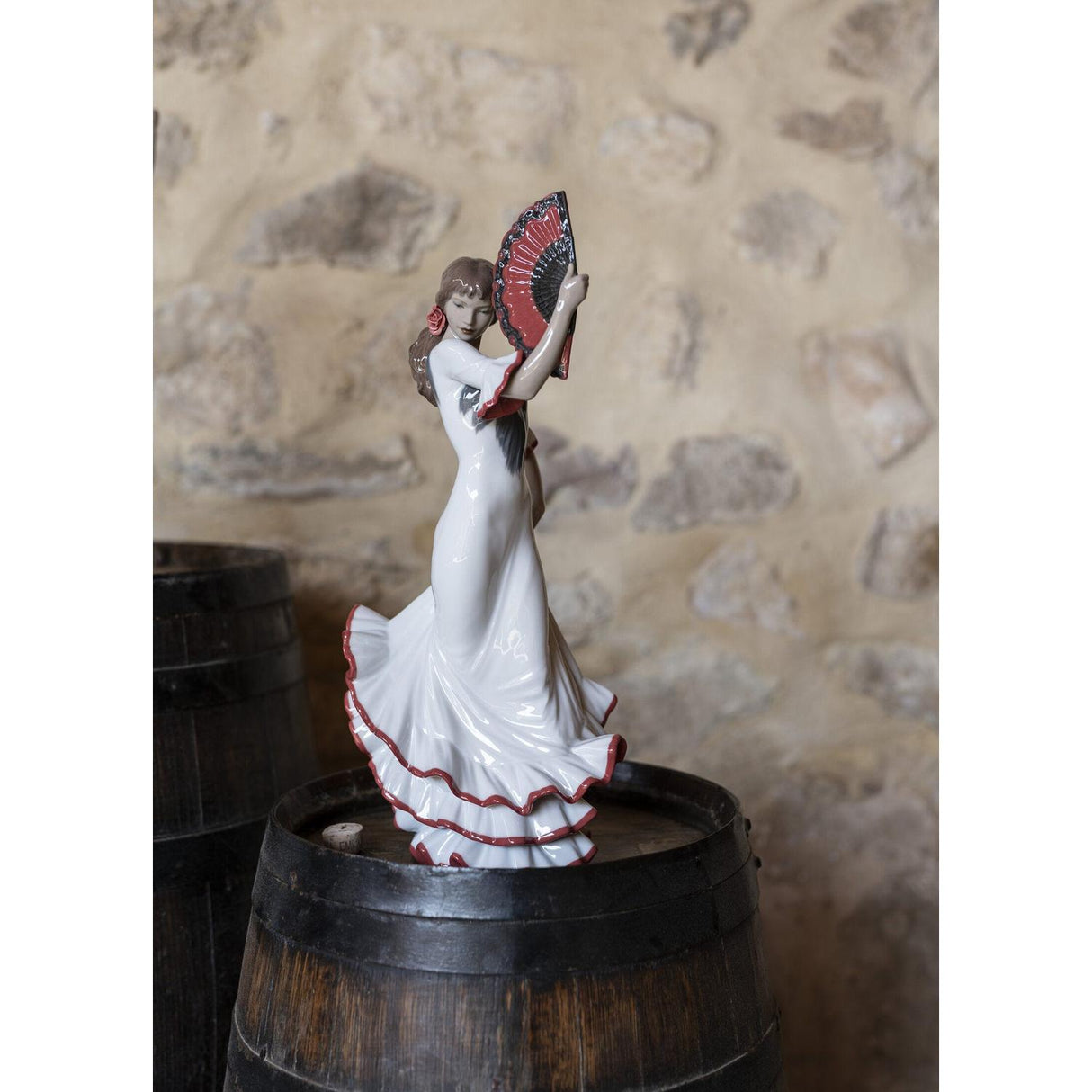LLADRO' Figurina Donna Flamenco Anima e Passione Ed 60° Anniversario Rosso 38x17cm Porcellana