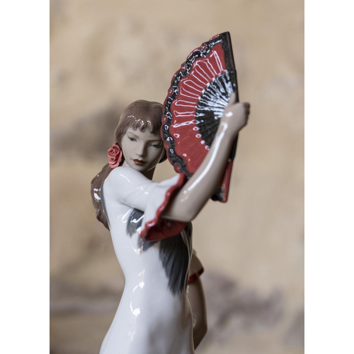 Lladró Figurina Donna Flamenco Anima e Passione Ed 60° Anniversario Rosso 38x17cm Porcellana