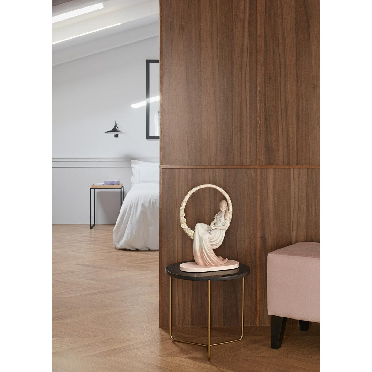 Lladró Scultura Nei Suoi Pensieri 43x31cm Porcellana