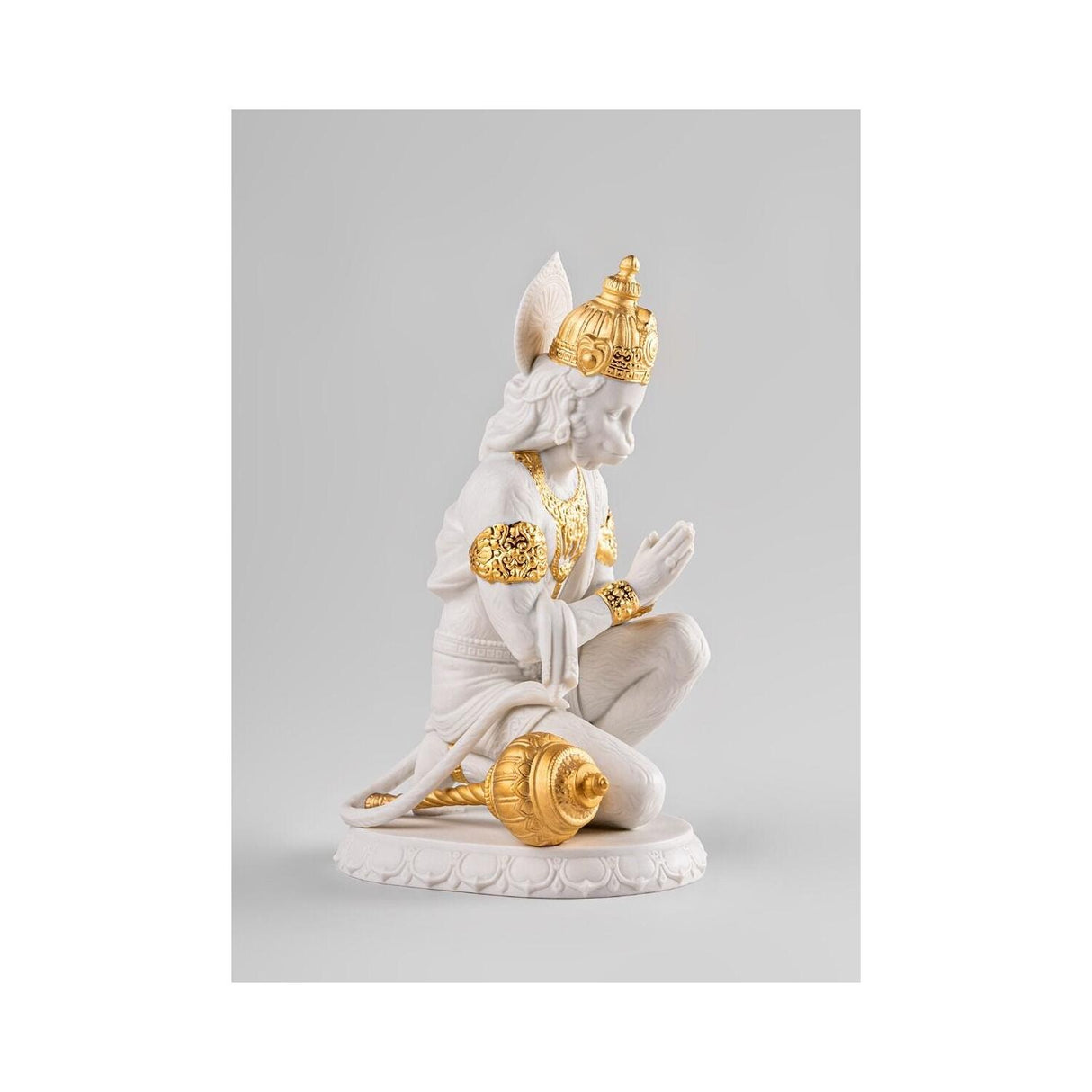 Lladró Scultura Hanuman Lustro Oro 19x10cm Porcellana
