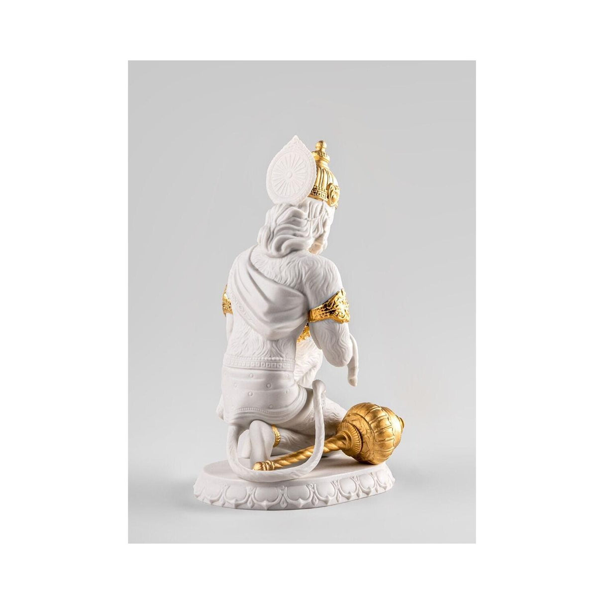 Lladró Scultura Hanuman Lustro Oro 19x10cm Porcellana