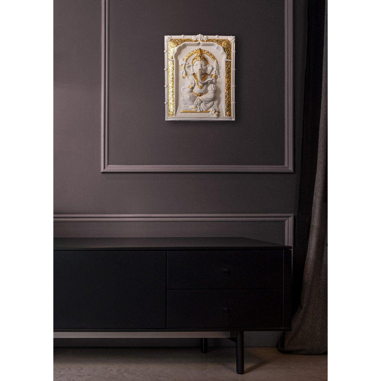 Lladró Lord Ganesha Wall Art 35x30cm Porcellana