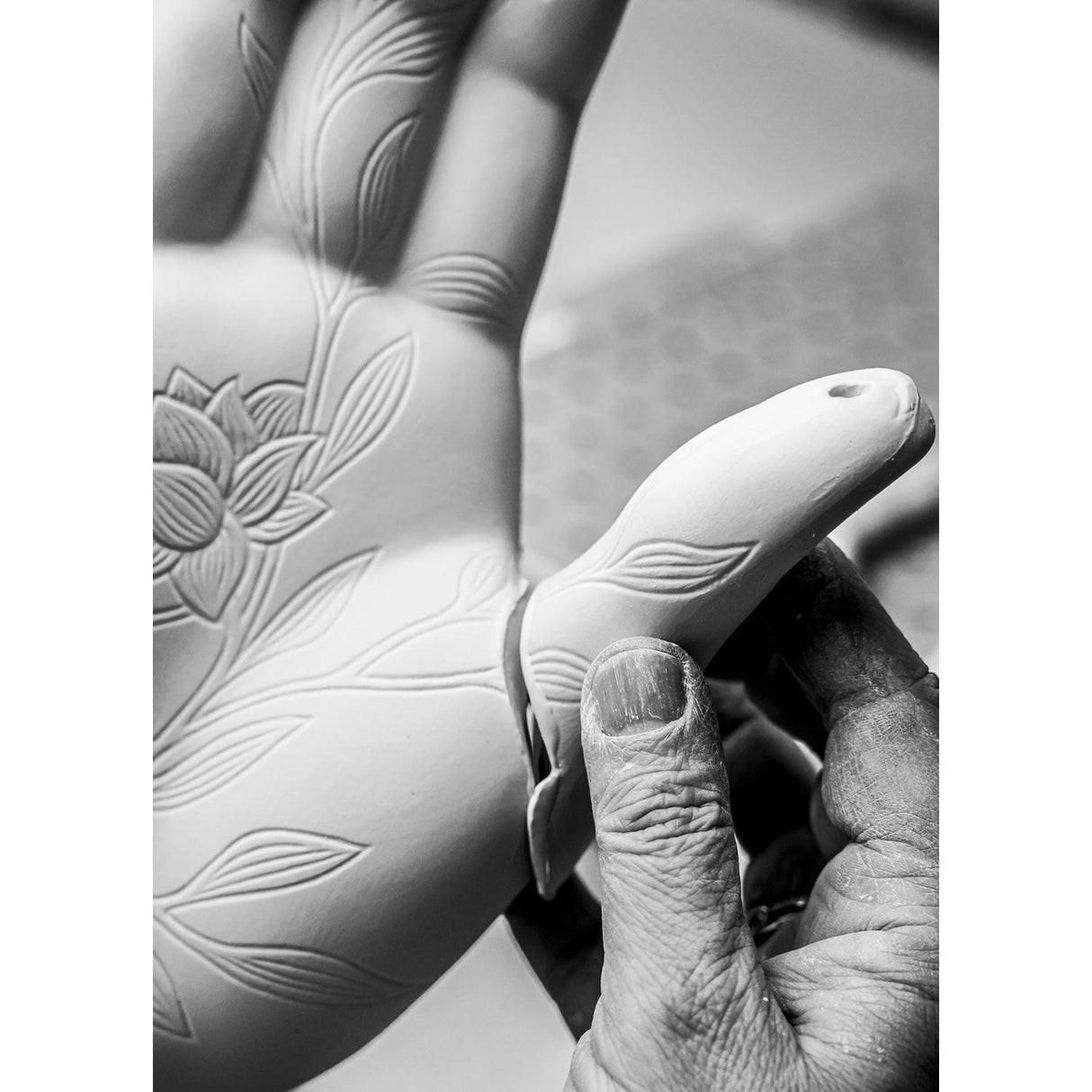 LLADRO' Scultura Protezione Mudra 42x14cm Porcellana