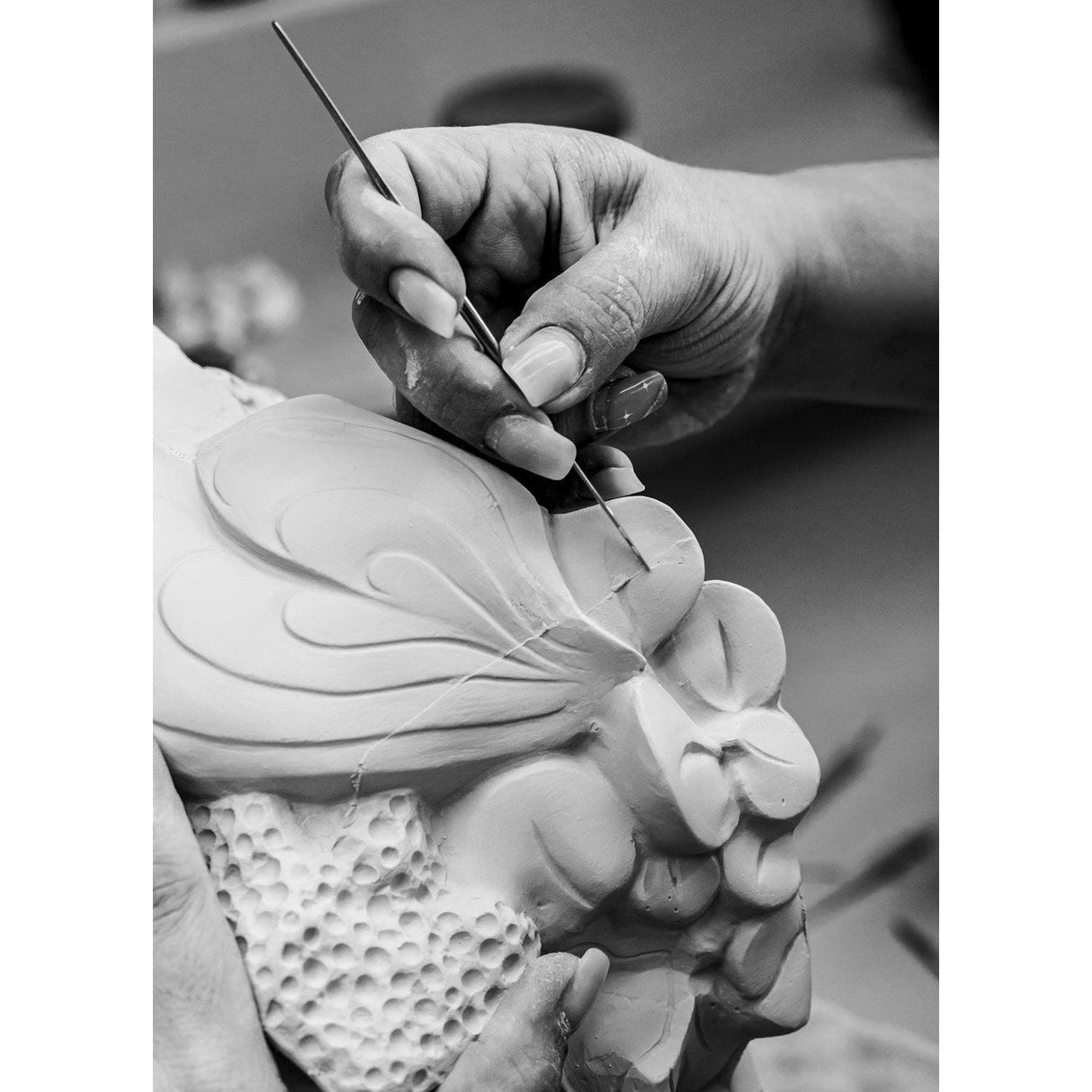 LLADRO' Vaso con Fiori Rosa 44x33cm Porcellana