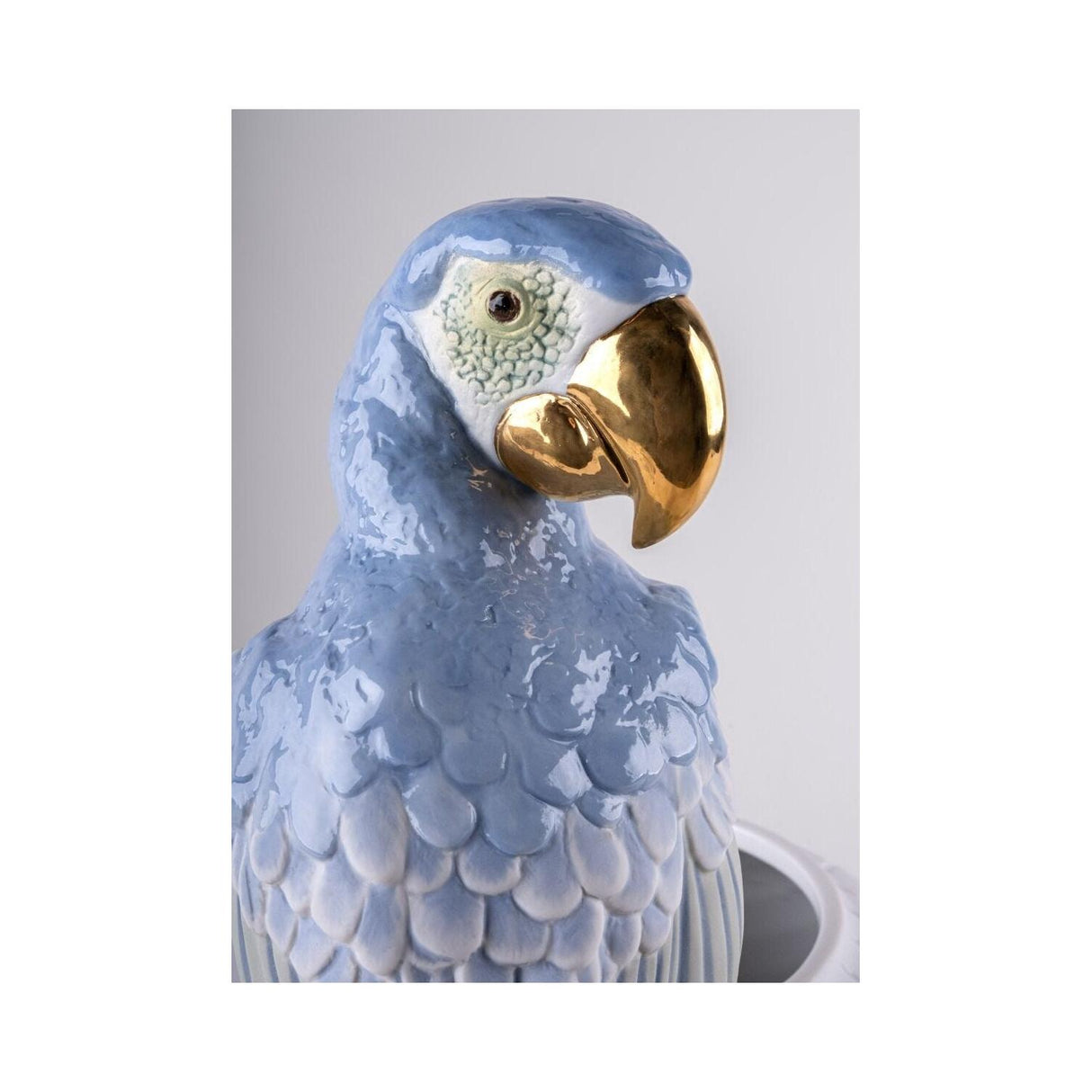 LLADRO' Vaso con Pappagalli 56x29cm Porcellana