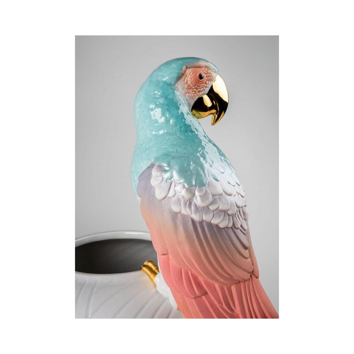 LLADRO' Vaso Ara Rosso 56x29cm Porcellana