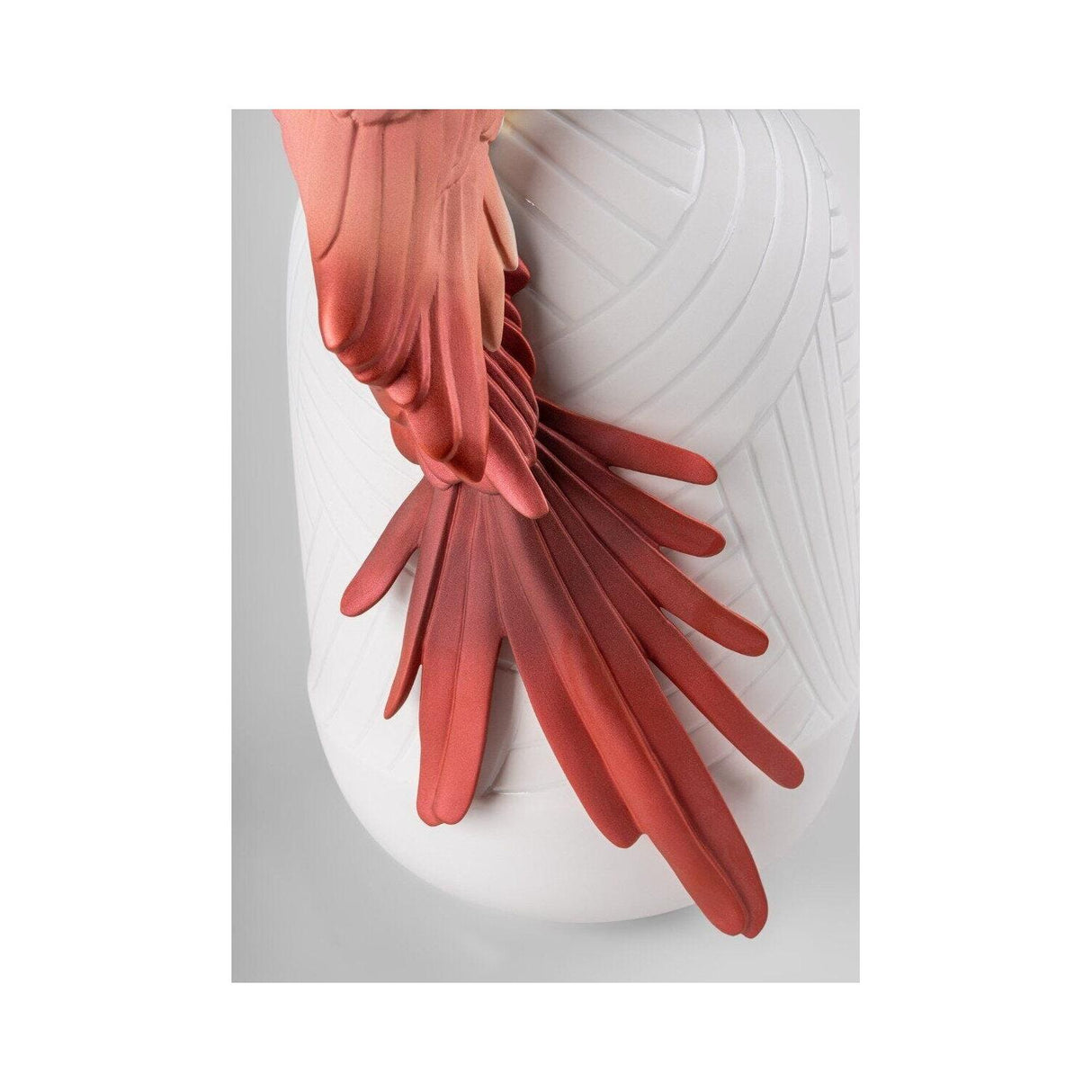 LLADRO' Vaso Ara Rosso 56x29cm Porcellana