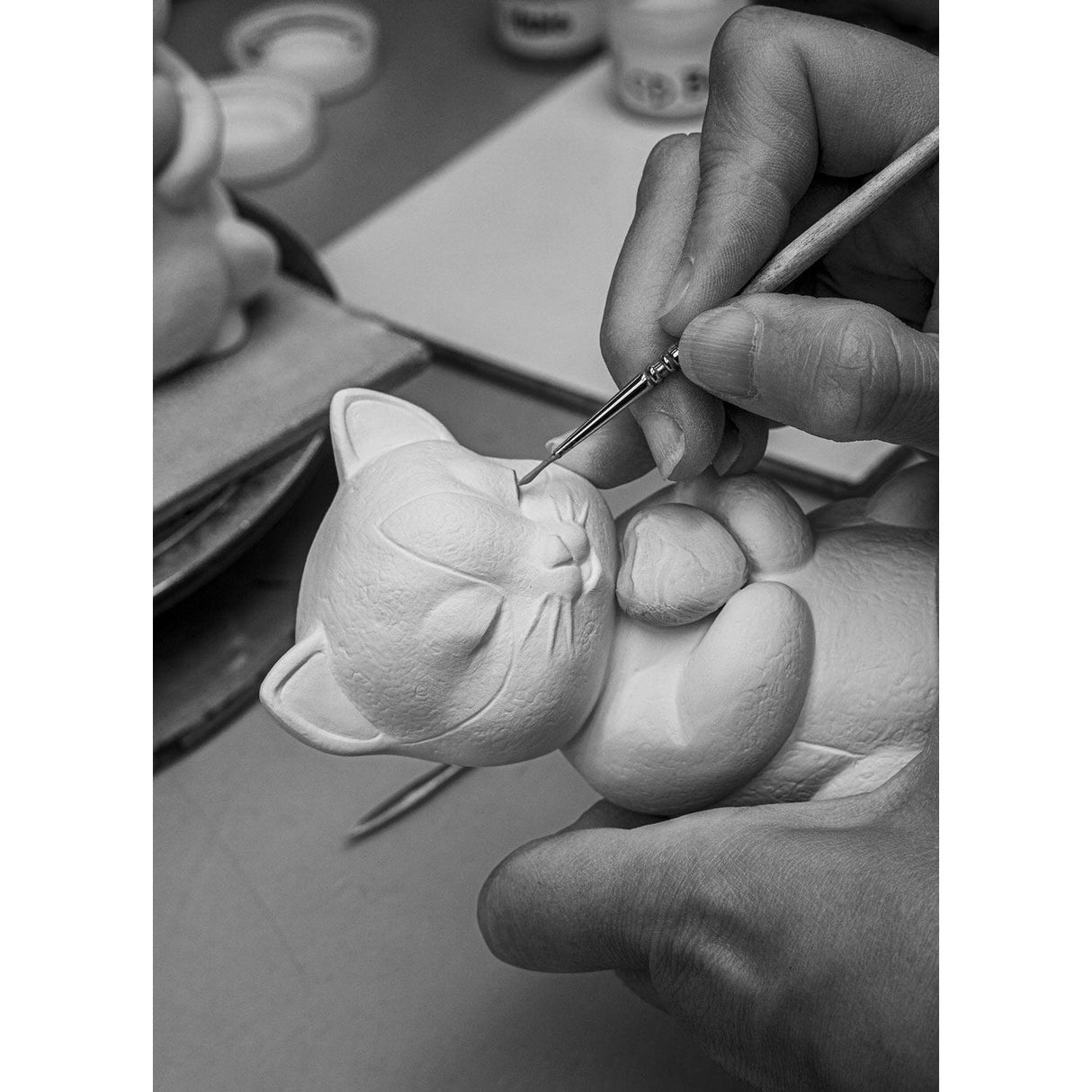 Lladró Figurina Whiskers Gattino Giocherellone 12x7cm Porcellana