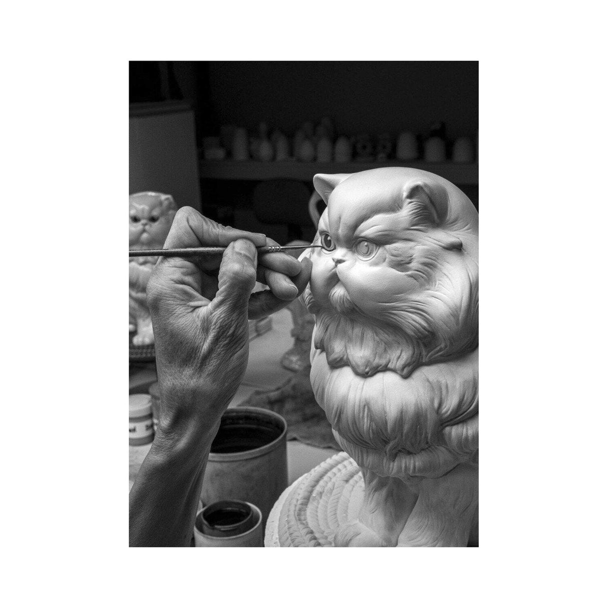 Lladró Scultura Gatto Persiano 26x25cm Porcellana