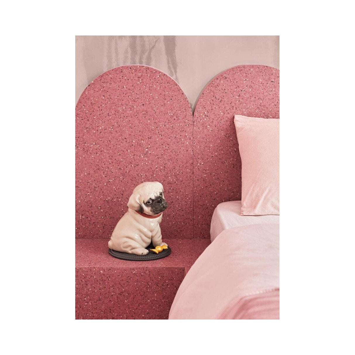 Lladró Scultura Puppie Pug 24x20cm Porcellana