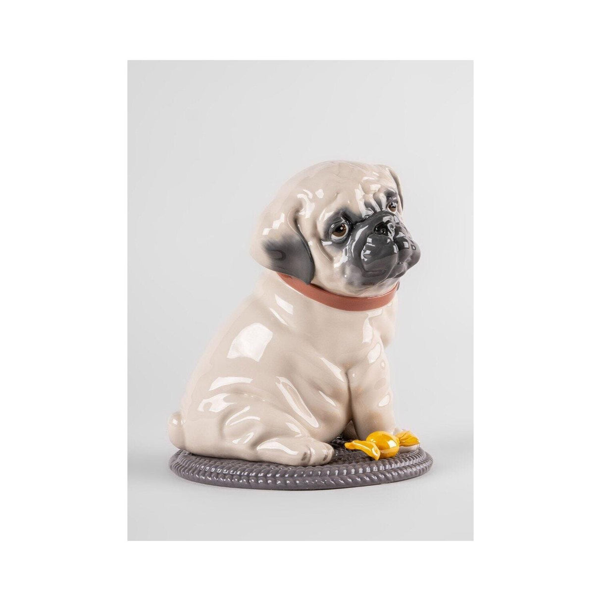 Lladró Scultura Puppie Pug 24x20cm Porcellana