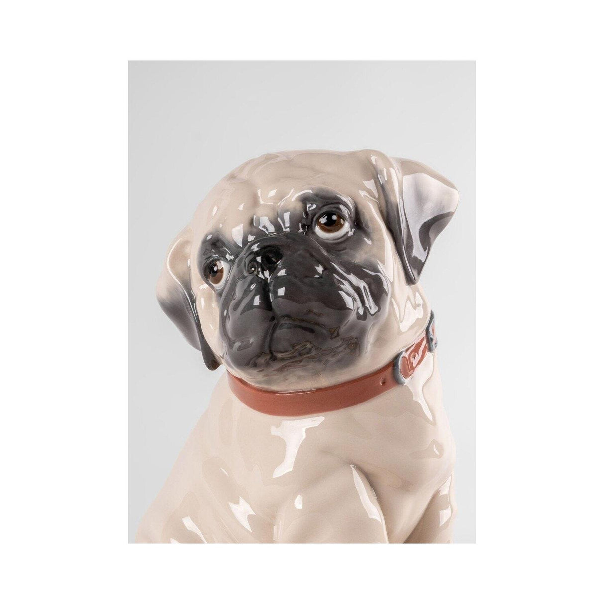 Lladró Scultura Puppie Pug 24x20cm Porcellana