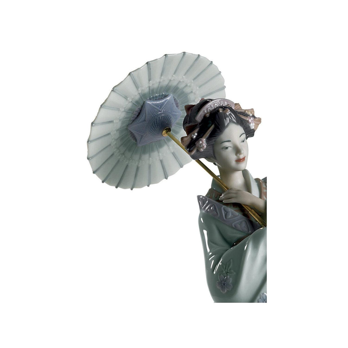 Lladró Figurina Donna Ritratto Giapponese 39x25cm Porcellana