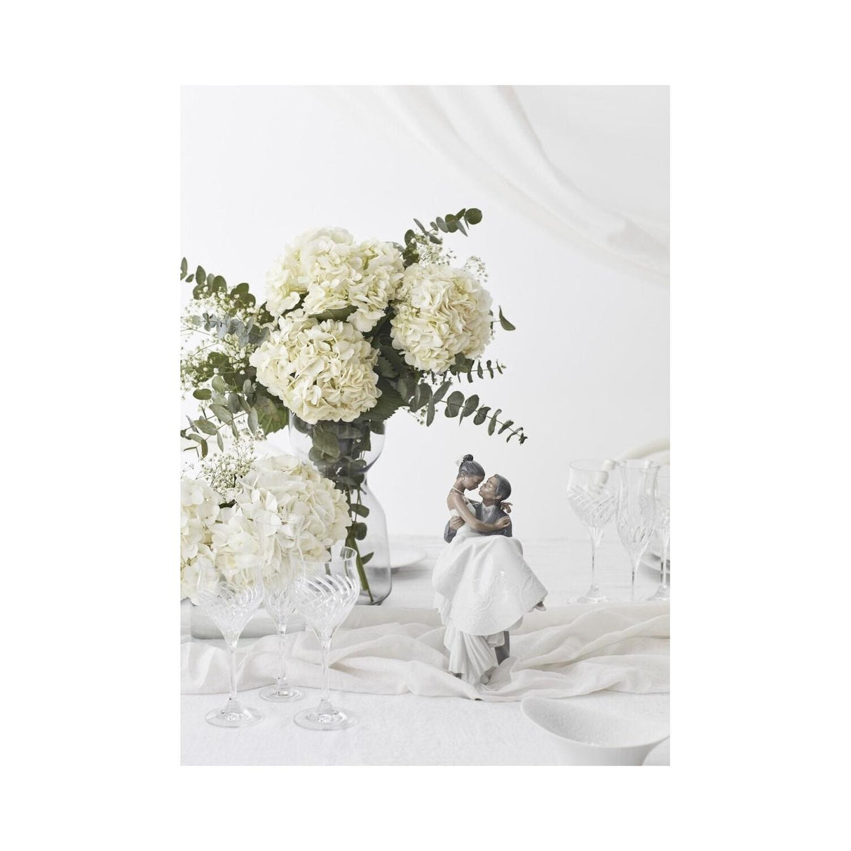 Lladró Figurina Coppia Il Giorno Più Felice 27x17cm Porcellana