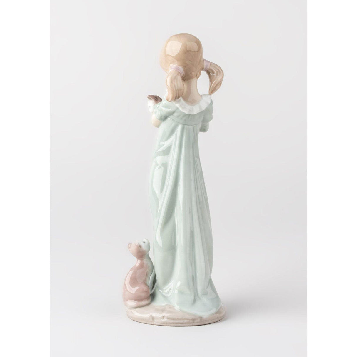 Lladró Figurina Ragazza con Gattini 21x7cm Porcellana