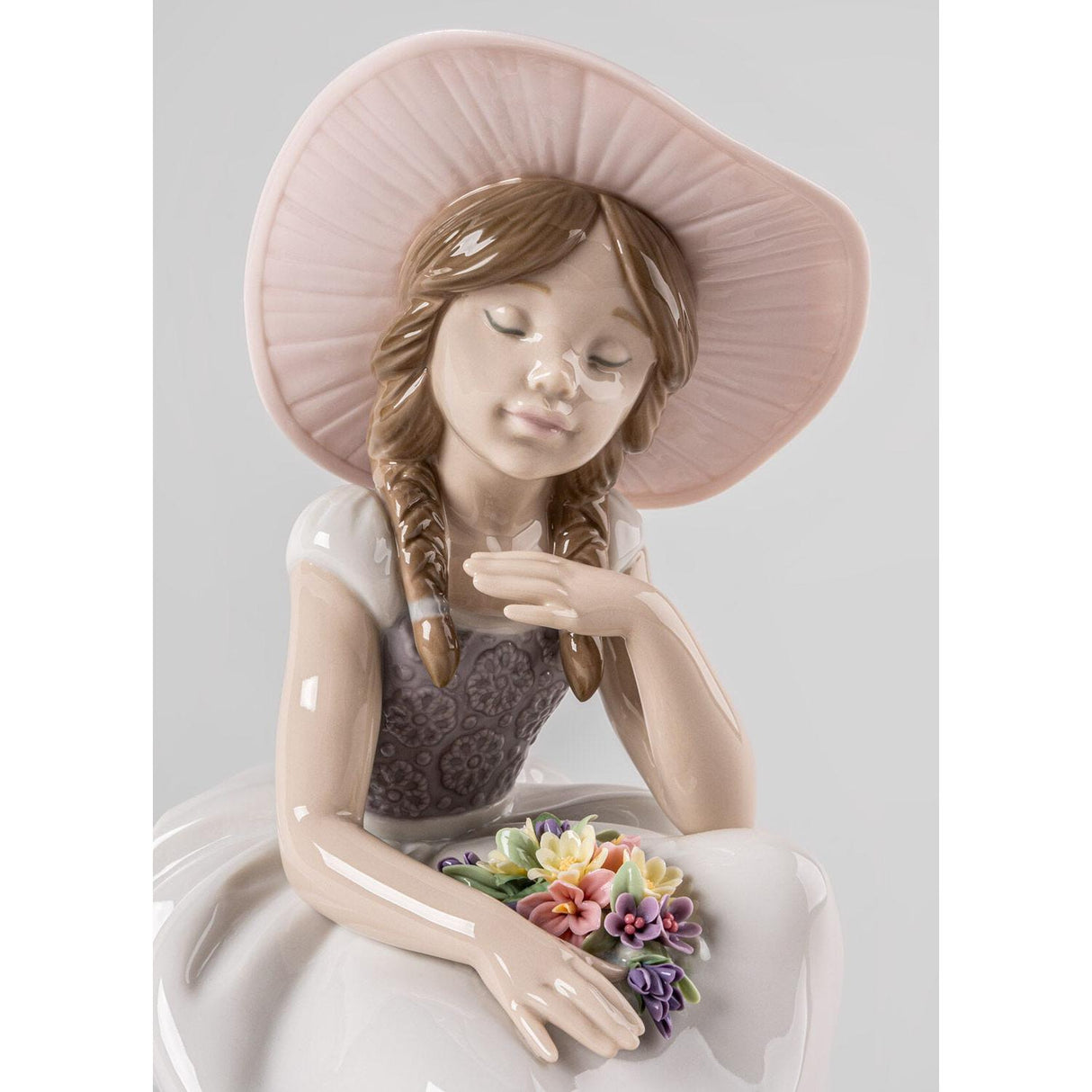 Lladró Scultura Bimba E' Arrivata la Primavera 23x11cm Porcellana