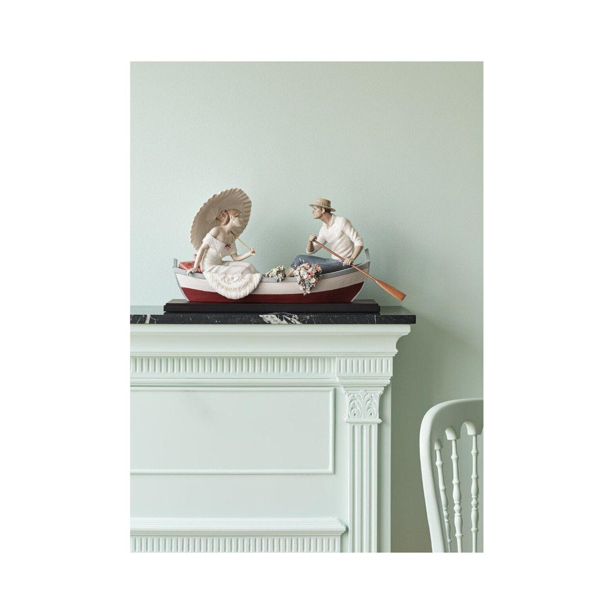 Lladró Scultura Romanticismo Sul Lago Serie Limitata 31x58cm Porcellana