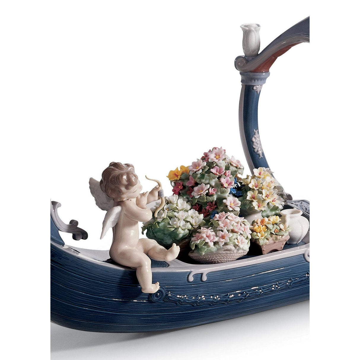 Lladró Scultura la Gondola Dell'Amore Edizione Limitata 34x74cm Porcellana