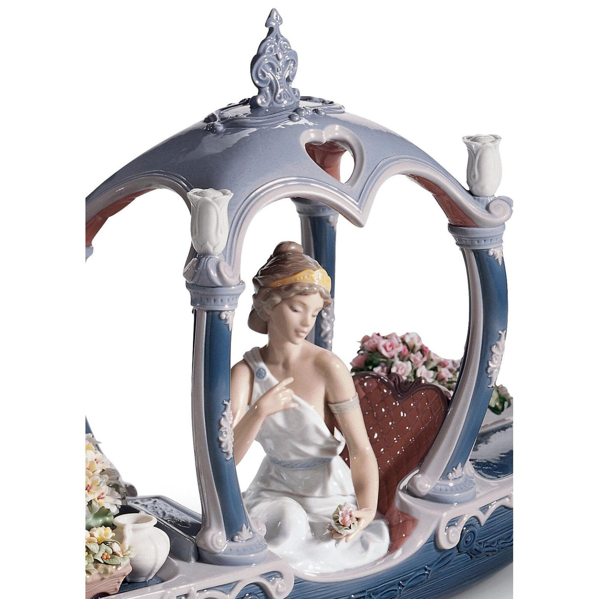 Lladró Scultura la Gondola Dell'Amore Edizione Limitata 34x74cm Porcellana