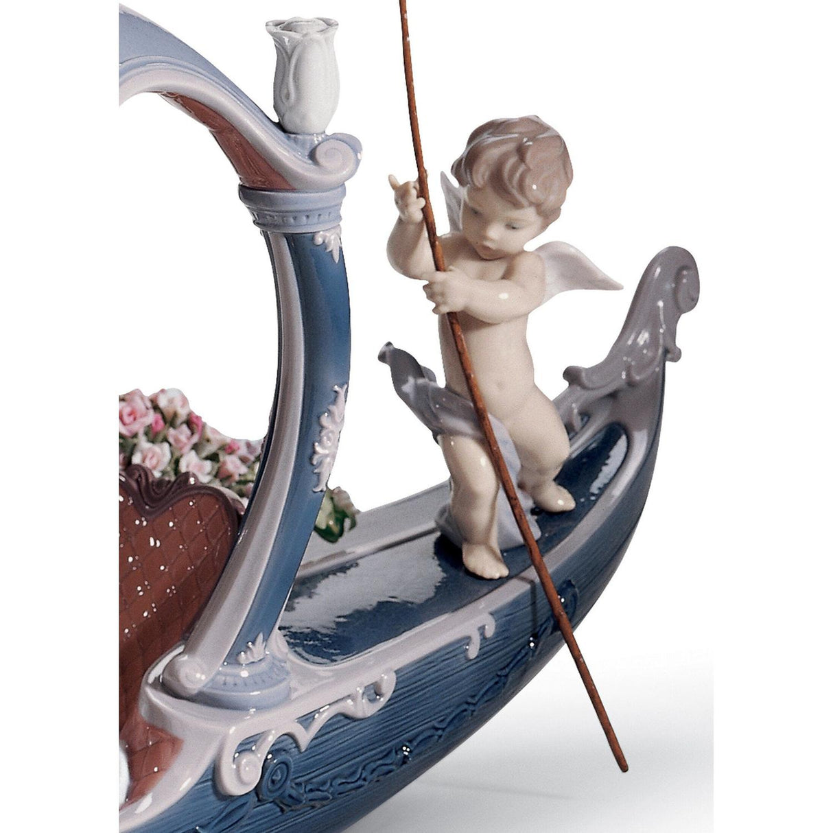 LLADRO' Scultura la Gondola Dell'Amore Edizione Limitata 34x74cm Porcellana