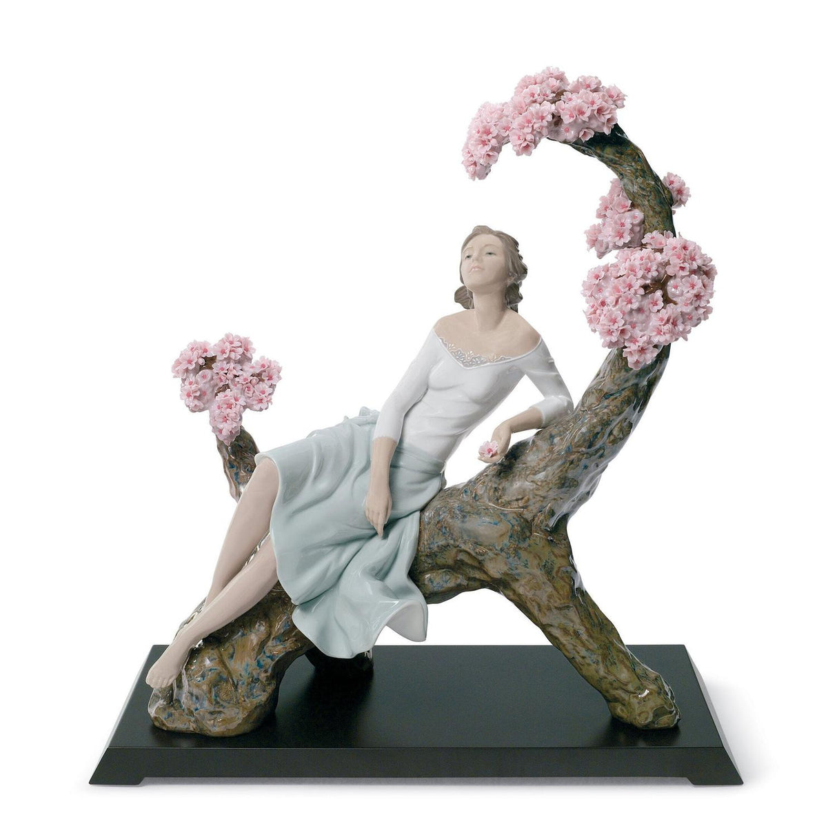Lladró Figurina Stagione Fiorita Dama Edizione Limitata 42x39cm Porcellana