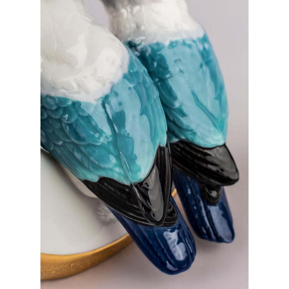 Lladró Figurina Uccelli Prendimi la Luna Lustro Oro 16x15cm Porcellana