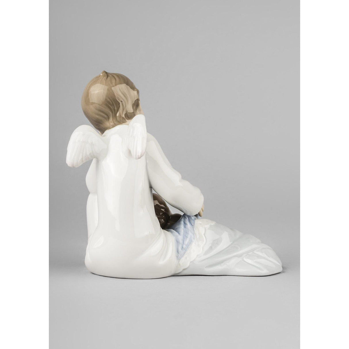 Lladró Figurina Il Mio Angelo Custode Blu 14x14cm Porcellana