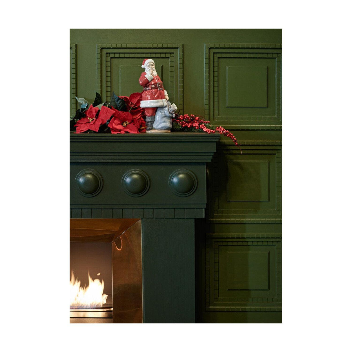 Lladró Scultura E' Arrivato Babbo Natale 33x17cm Porcellana