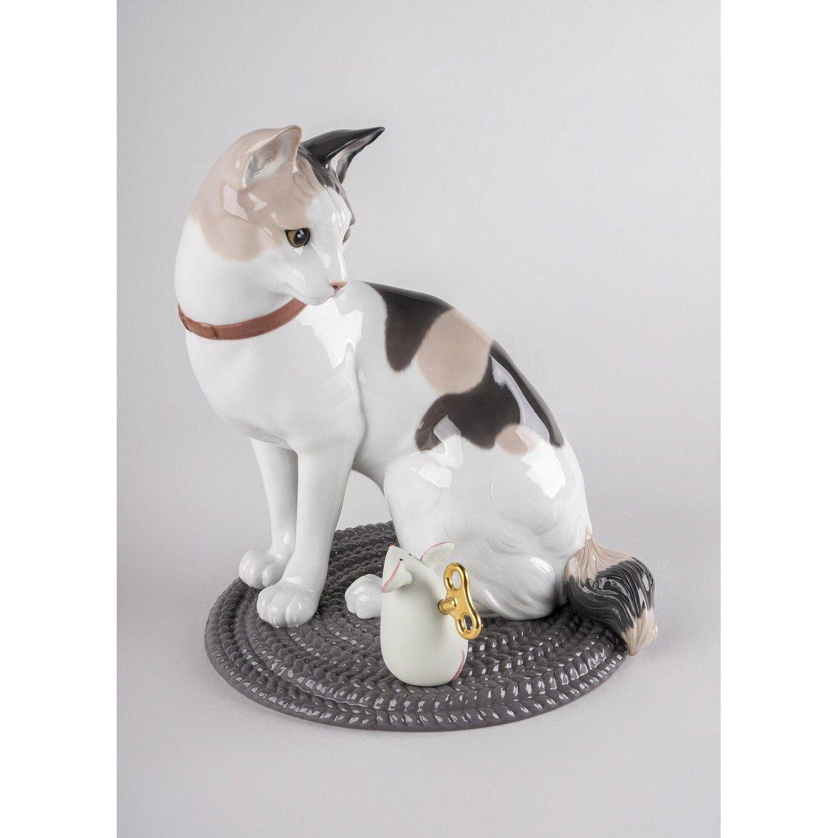 Lladró Giocando Al Gatto e Il Topo 33x22cm Porcellana