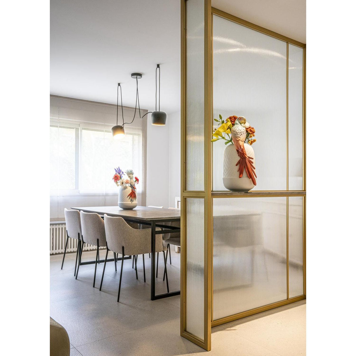 LLADRO' Vaso Cacatua 51x27cm Porcellana