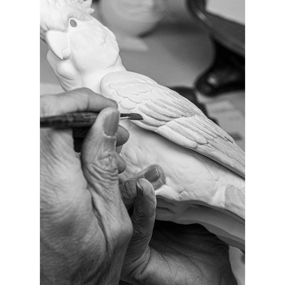 LLADRO' Vaso Cacatua 51x27cm Porcellana