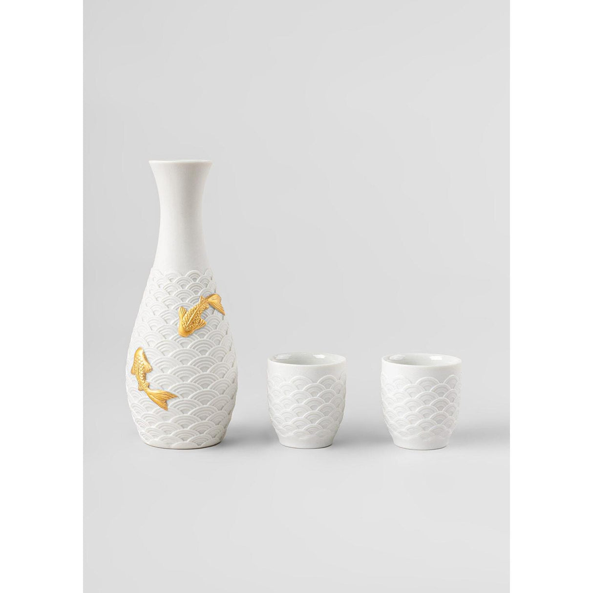 LLADRO' Set da Sake Koi 18x17cm Porcellana
