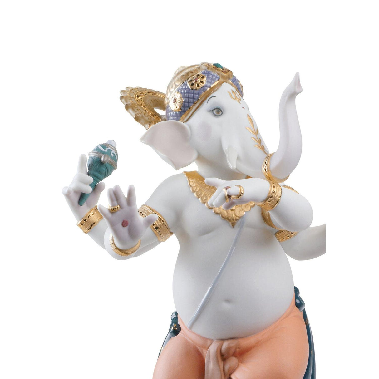 Lladró Figurina Ganesha Danzante Edizione Limitata 27x18cm Porcellana