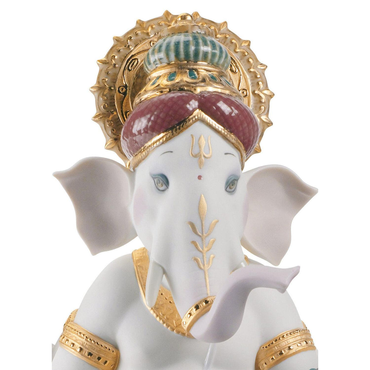 Lladró Figurina Ganesha con Veena Edizione Limitata 23x19cm Porcellana