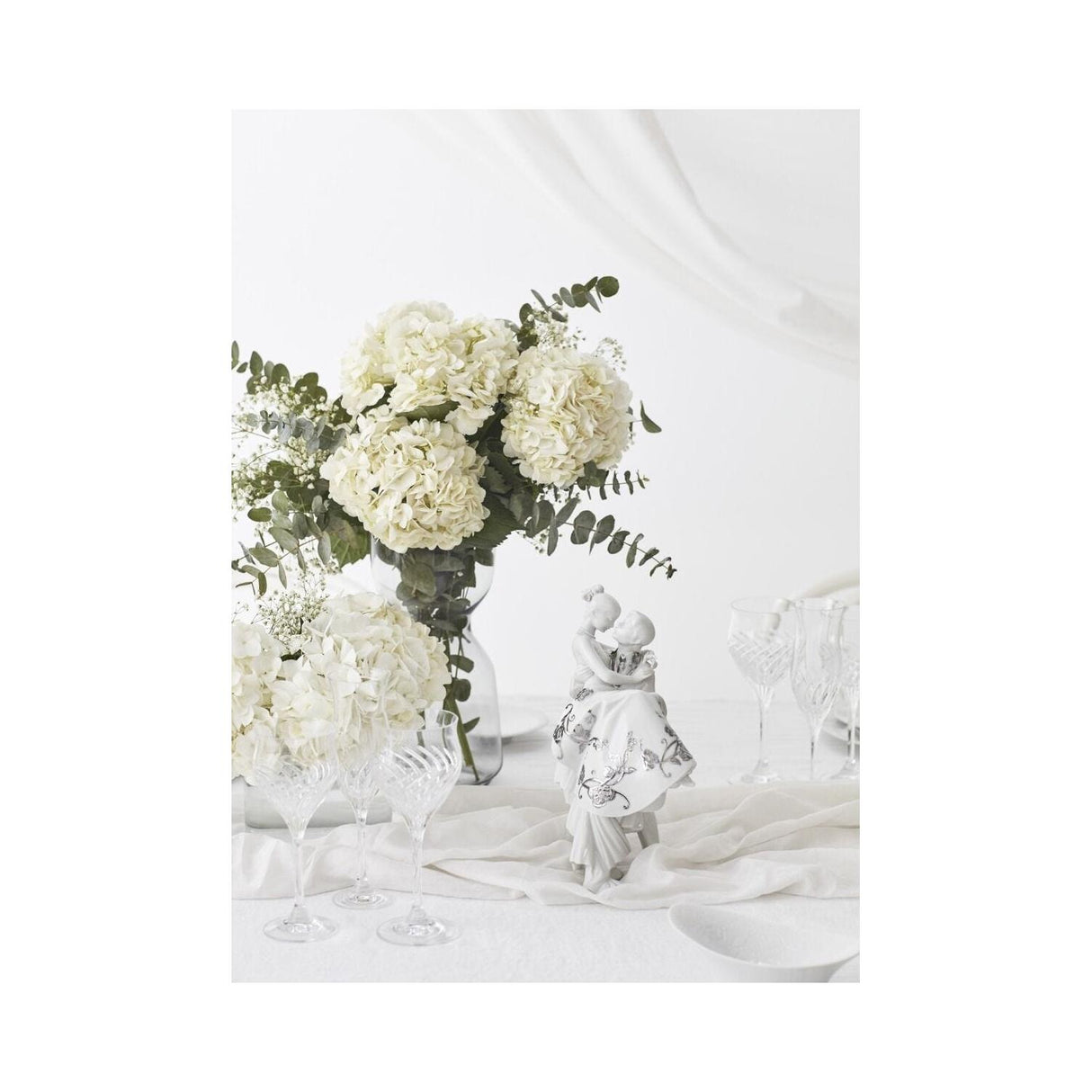 Lladró Coppia Il Giorno Più Felice Figurina Lustro Argento 27x17cm Porcellana