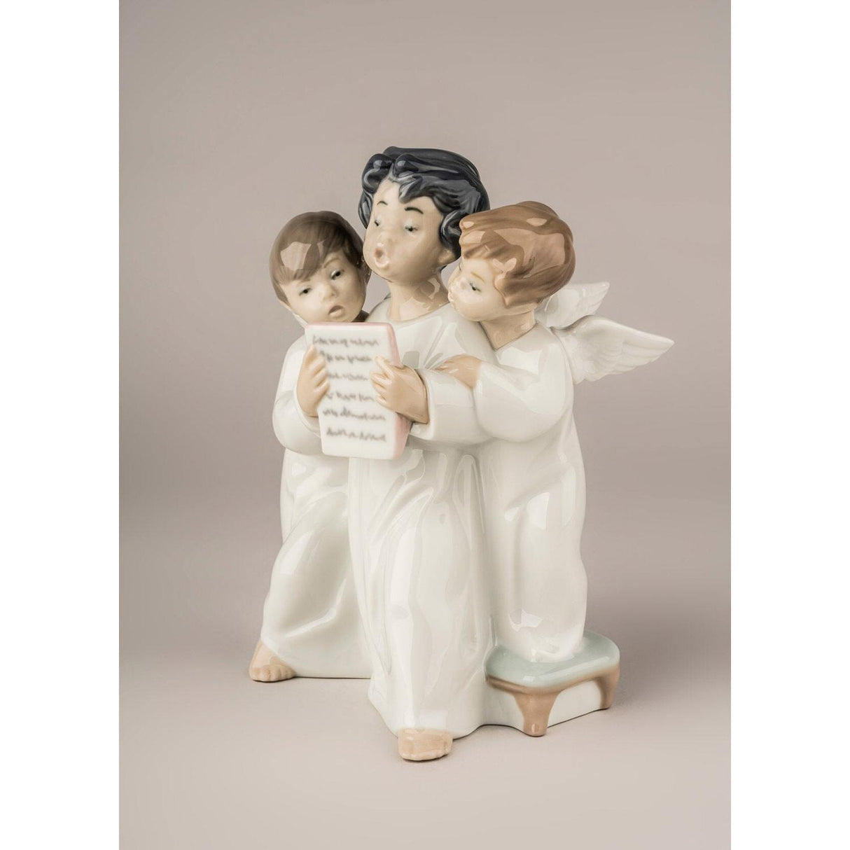 Lladró Figurina Coro di Angeli 18x12cm Porcellana