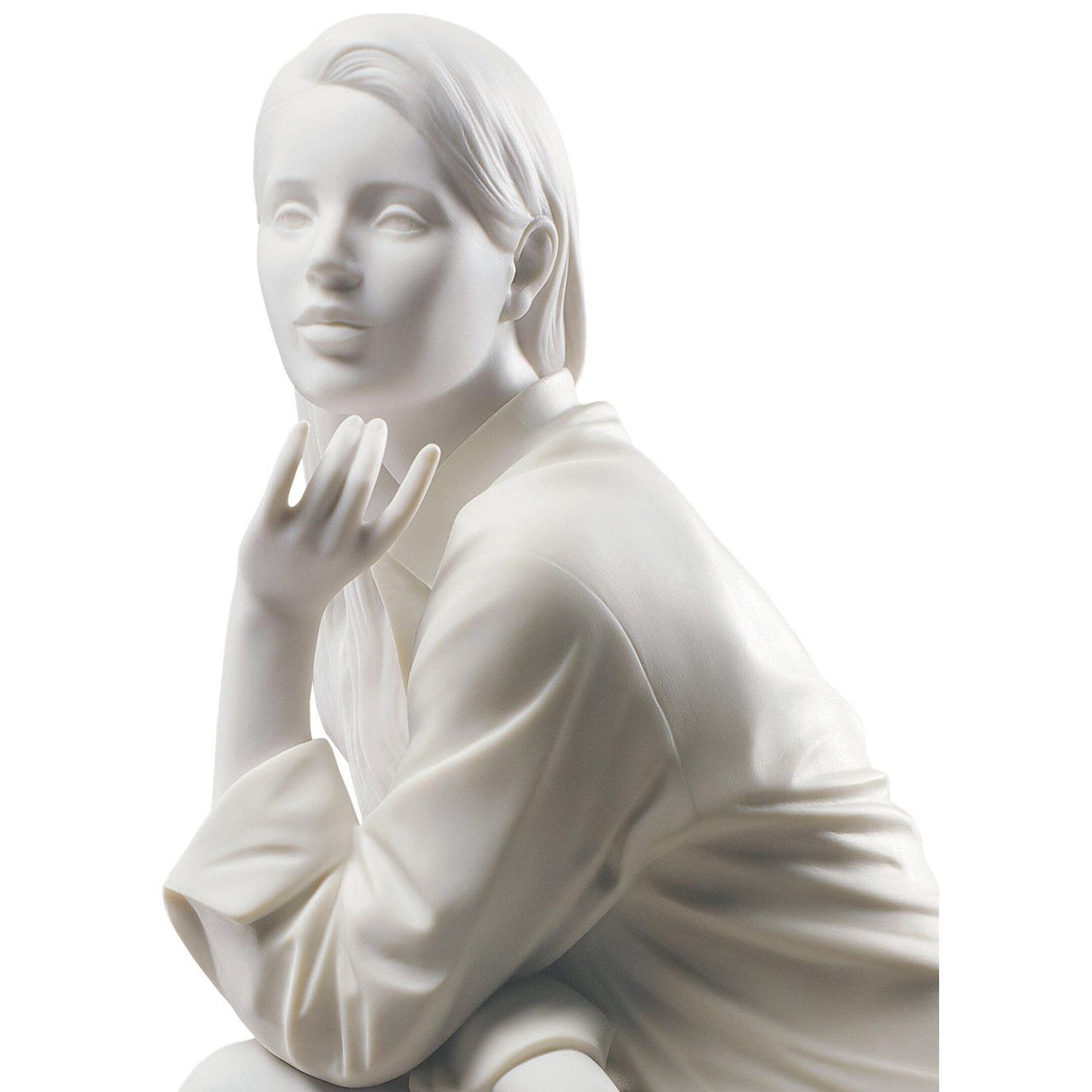 Lladró Figurina Donna Un Momento di Tranquillità 37x17cm Porcellana