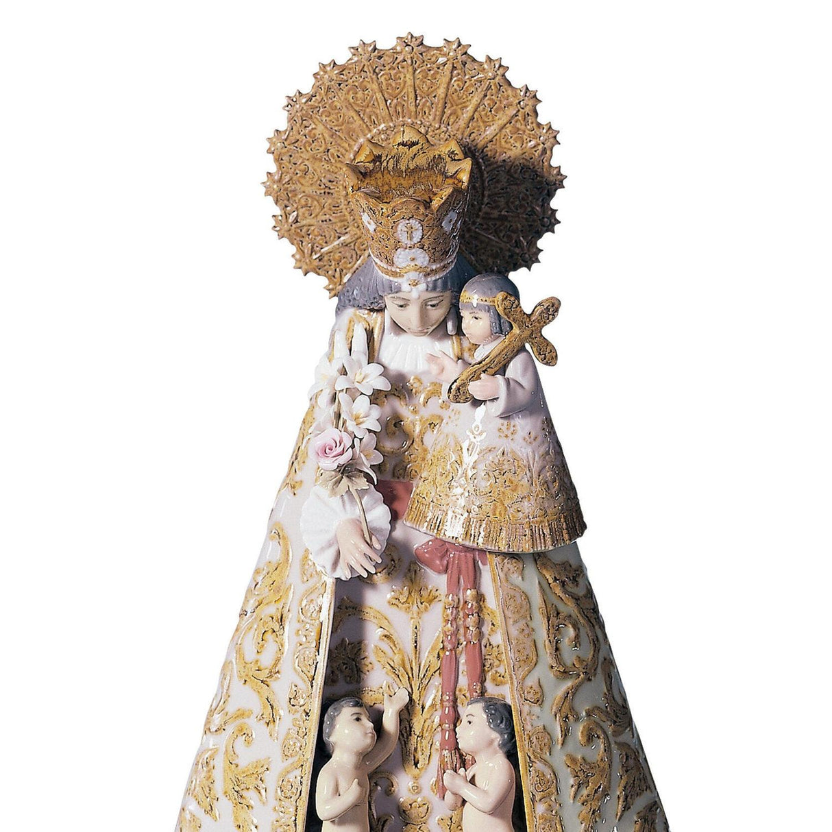 LLADRO' Figurina Vergine Degli Abbandonati Edizione Numerata 40x18cm Porcellana