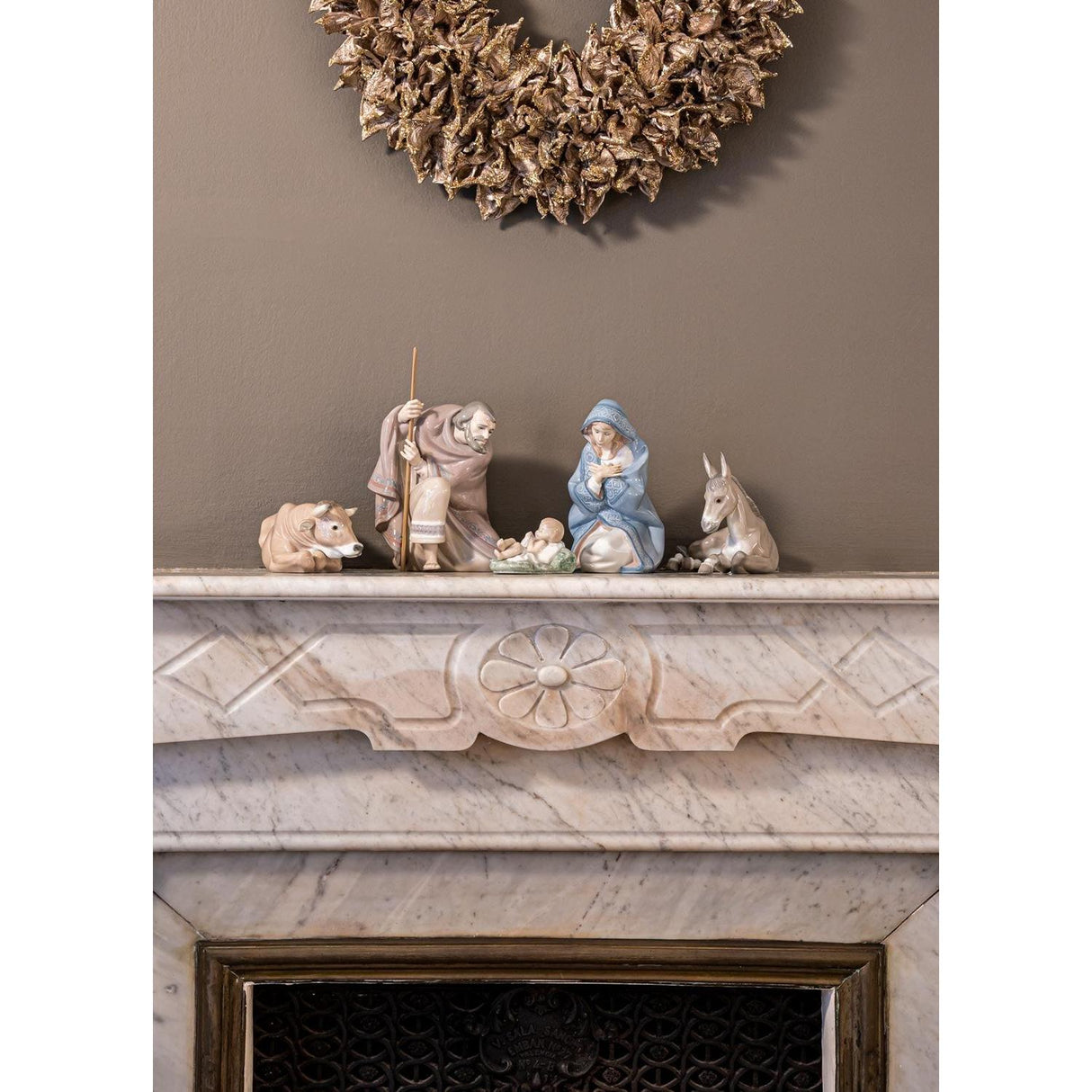 LLADRO' Figurina Natività Asino 12x22cm Porcellana