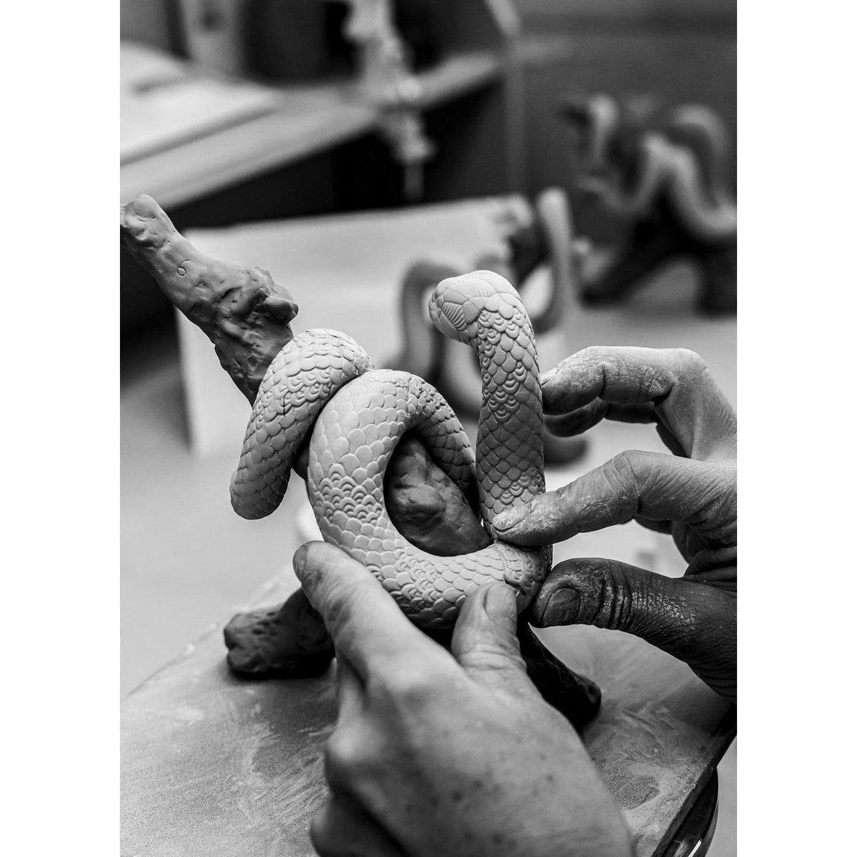 LLADRO' Figurina Il Serpente 19x18cm Porcellana