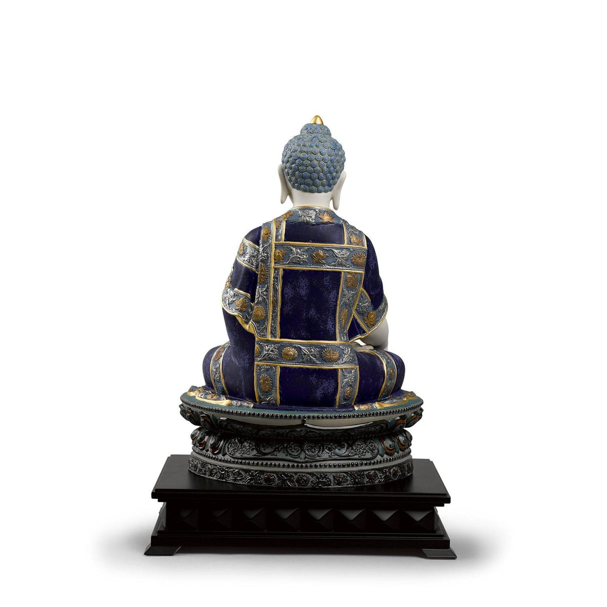 LLADRO' Scultura Budda Shakyamuni Lustro Oro Edizione Limitata 60x38cm Porcellana