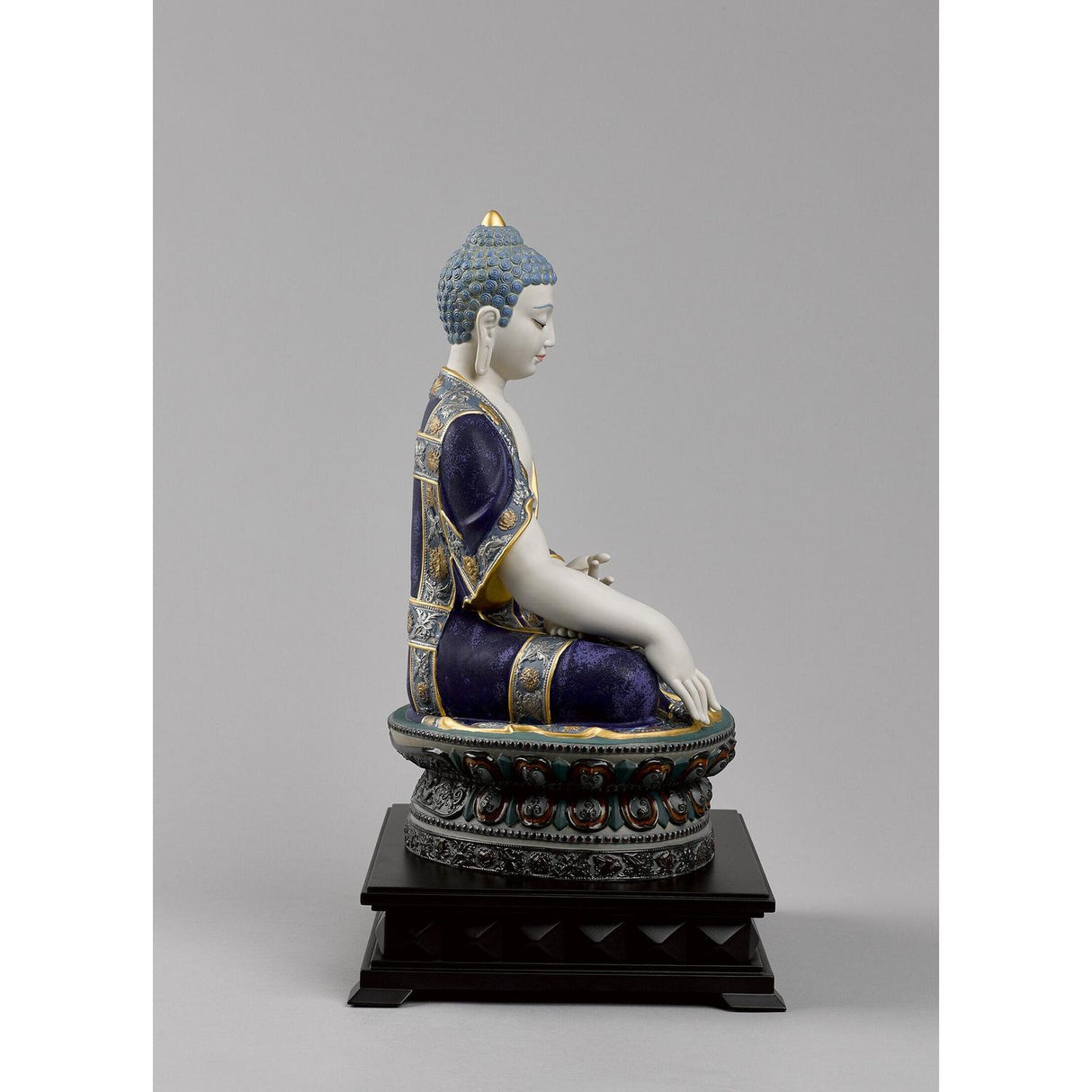 LLADRO' Scultura Budda Shakyamuni Lustro Oro Edizione Limitata 60x38cm Porcellana